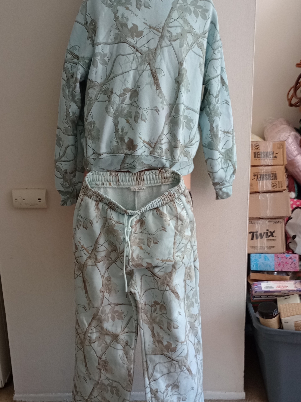 Abercrombie & Fitch blue camo hoodie Size S Set